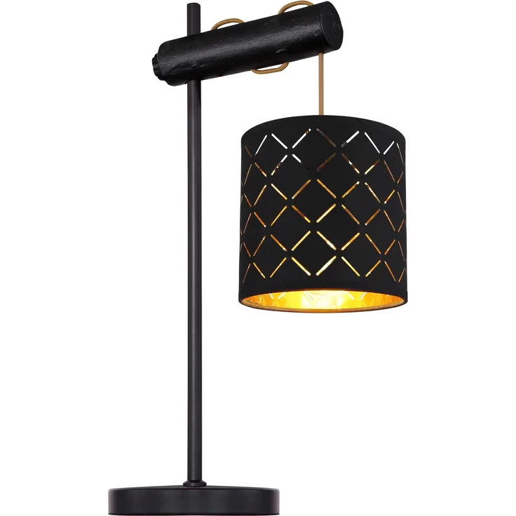 GLOBO Tischleuchte mit Schalter Wohnzimmer Tischlampe Schlafzimmer gold 15229BT