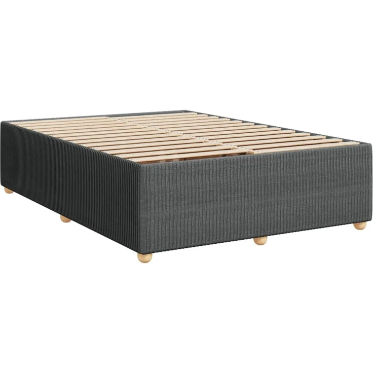 vidaXL Boxspringbett mit Matratze Dunkelgrau 140x190 cm Stoff 3294366 – Bild 10