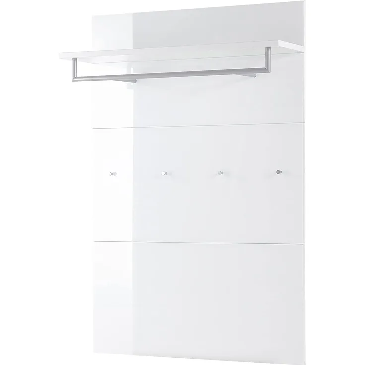 Garderobenpaneel 3763 SCALEA Paneel Glas weiß Lack von Germania 97x144