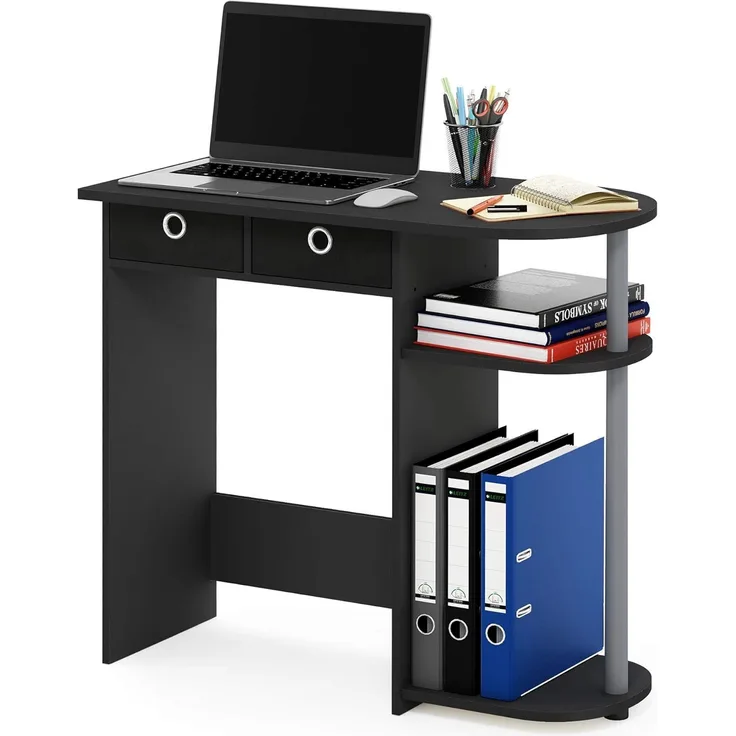 Furinno Laptop Notebook Computer Schreibtisch/Tisch, holz, Schwarz/grau, 39. 62x39. 62x72. 39 cm