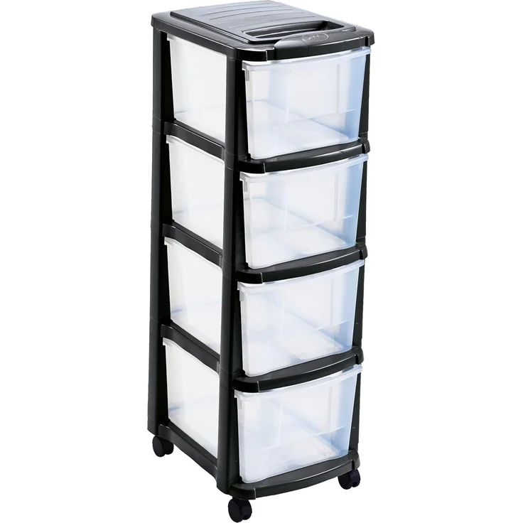 Mondex XXL Rollcontainer mit 4 Schubladen, 29x39x84 cm – Bild 1