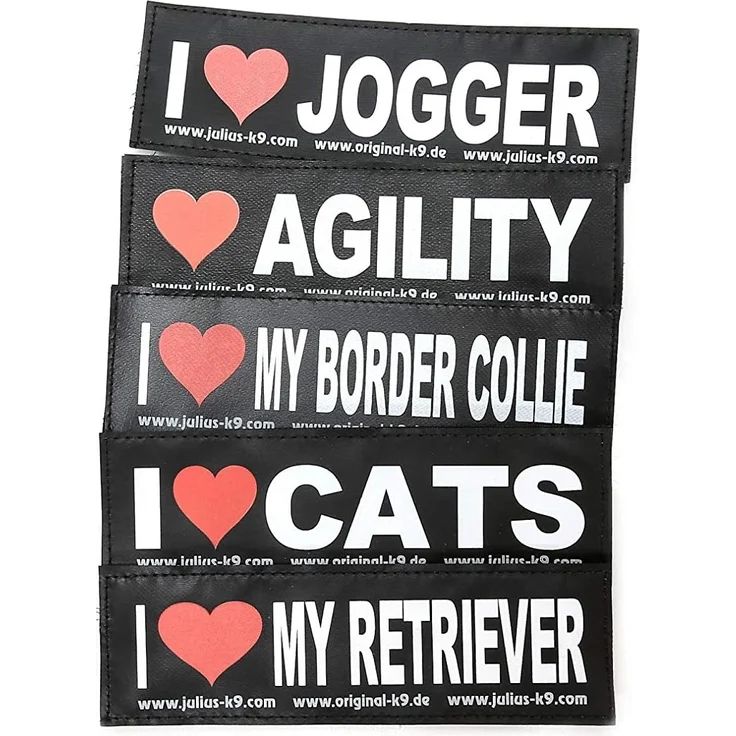 Julius-K9 Hunde-Powergeschirr 2 Klettsticker "Happy" – Bild 5