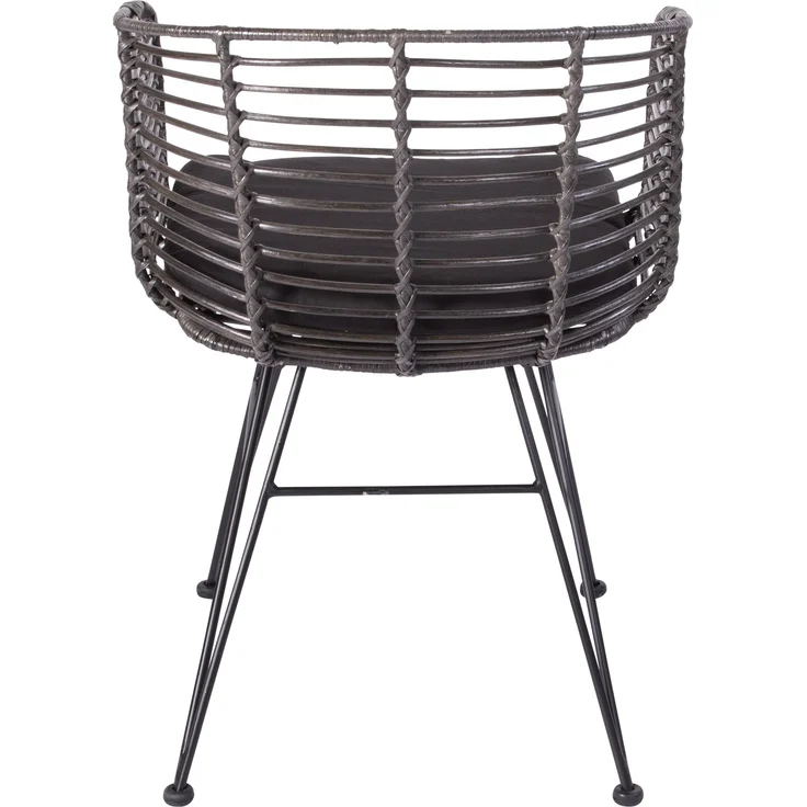 Esszimmerstuhl Rattanstuhl Farbe anthrazit inkl. Sitzkissen NAIROBI 80553351 – Bild 5
