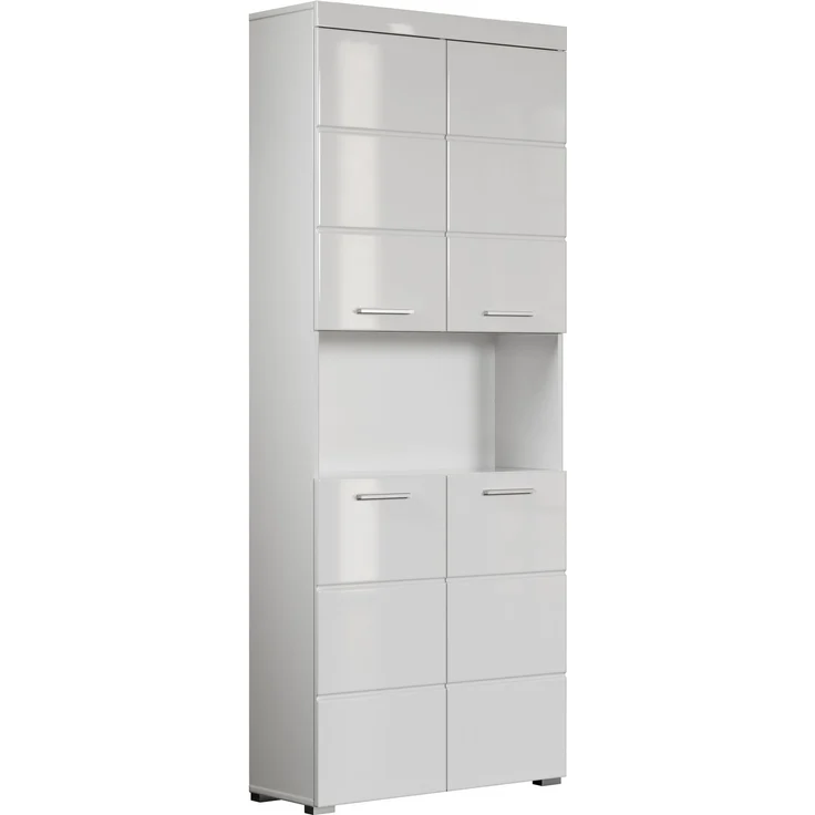 Trendteam 'Amanda' Hochschrank, Holz, Weiß Hochglanz, 190 x 31 x 73 cm – Bild 3