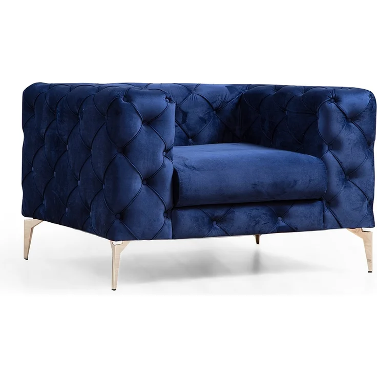 Ohrensessel, 'Como', 70 x 90 x 108, Marineblau – Bild 2