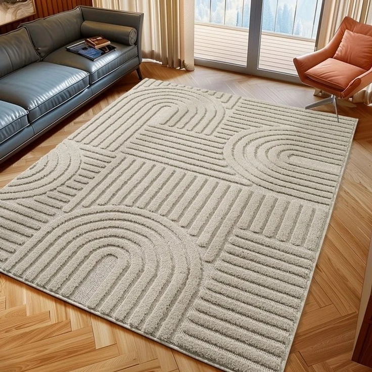 Ayyildiz Teppiche Hochflor-Teppich ART 1121, rechteckig, Höhe: 8 mm, 3D Hoch-Tief-Effekt, weicher Hochflor, pflegeleicht – Bild 4