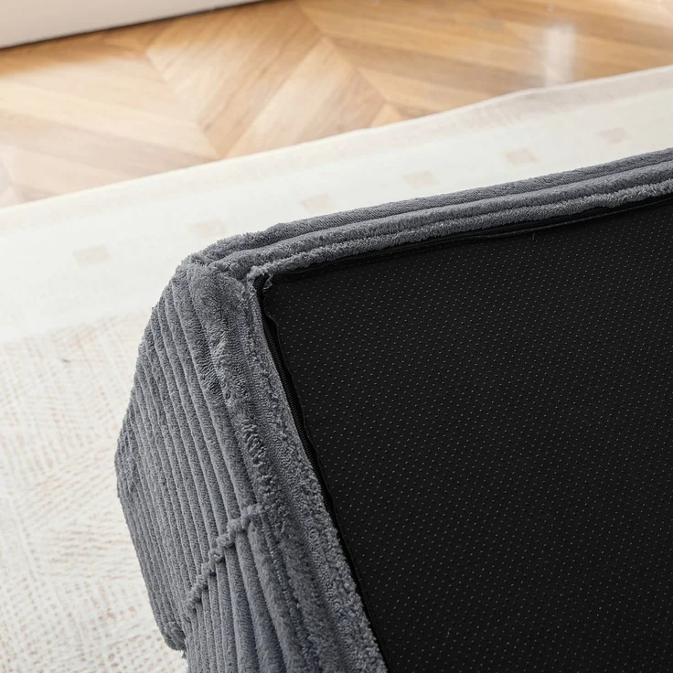 ZUBALIYA Sofa mit LED - Beleuchtung, mit Stauraum, mit Cordbezug, mit breiten Armlehnen, ohne aufwendige Montage – Bild 10