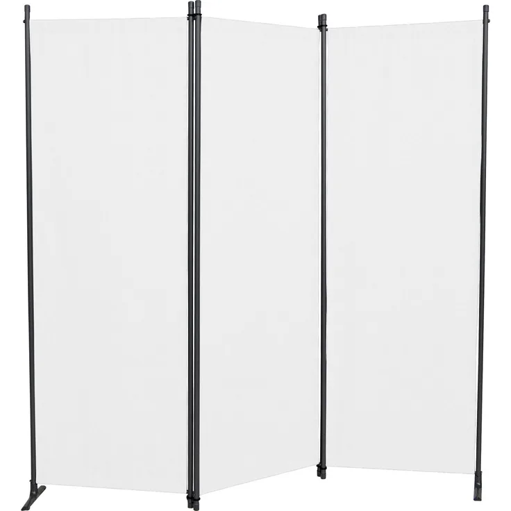 Angerer Freizeitmöbel GmbH Paravent - Raumteiler & Raumtrenner Sichtschutz - Outdoor Paravent für Windschutz & Schatten auf Balkon (3-teilig, PE weiß)