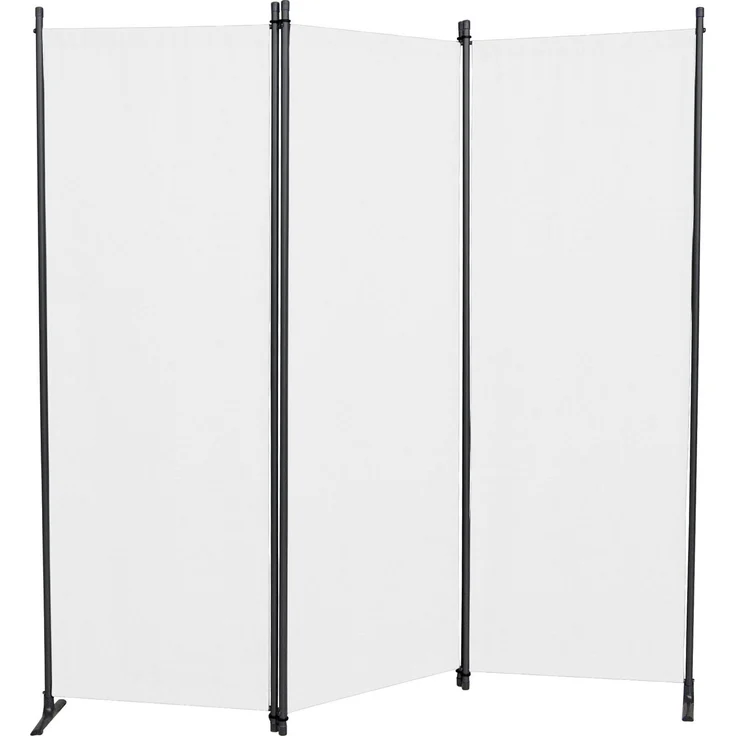 Angerer Freizeitmöbel GmbH Paravent - Raumteiler & Raumtrenner Sichtschutz - Outdoor Paravent für Windschutz & Schatten auf Balkon (3-teilig, PE weiß)