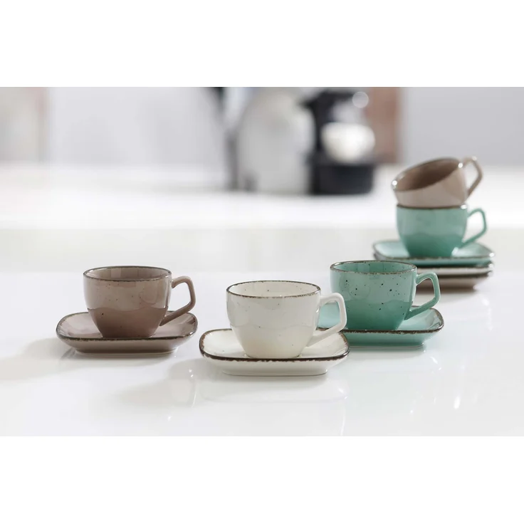 Ritzenhoff & Breker Casa Espressotasse mit Untertasse 6er Set beige – Bild 3