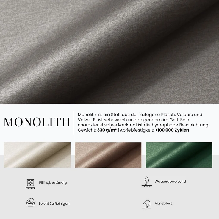 Wohnzimmerset PIRS 1-2-3, Skandinavisches Komplettset, Wellenfederung, schwarze Füße, Sitzgruppe, Möbelset - Beige Velvet – Bild 9