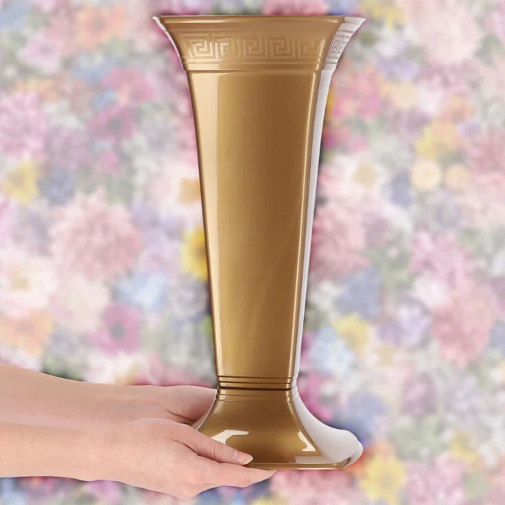 KADAX Fläschchen Grab Grabvase für Friedhof Kunststoff für Blumen 39cm – Bild 6