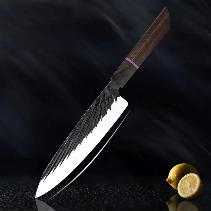 Mehrzweck Kochmesser Set- 8 Universalmesser, die unverzichtbaren, professionellen Küchenmesser Edelstahl mit sehr schön geformten eckigem Griff – Bild 9