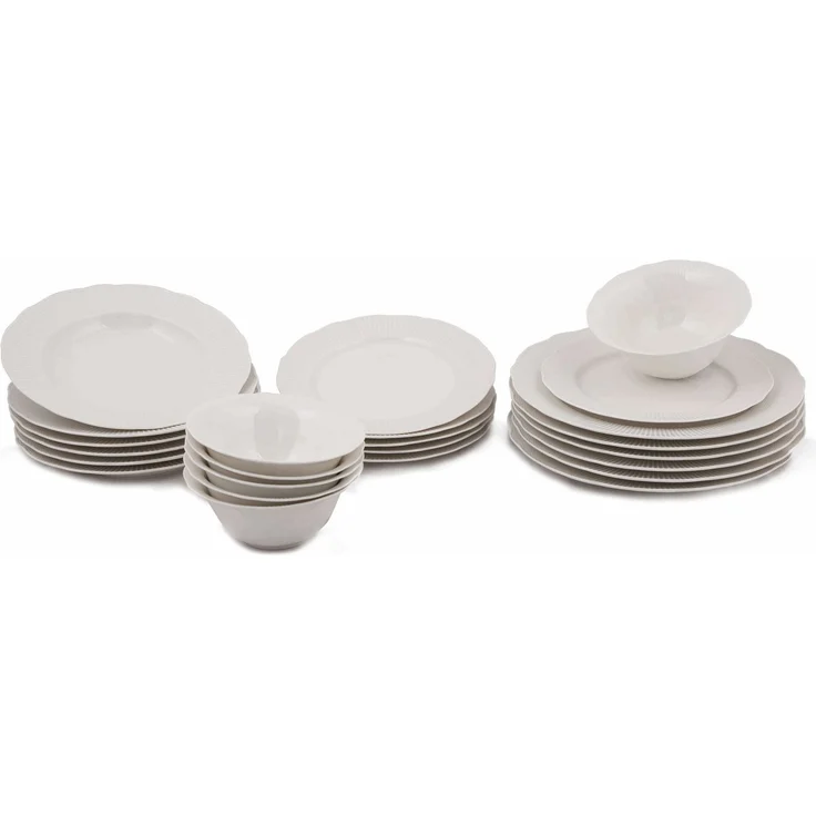 Hermia Concept 'BNILY24Y200' Tafelservice (24-teilig), Weiß, 27 x 27 x 2 cm – Bild 5