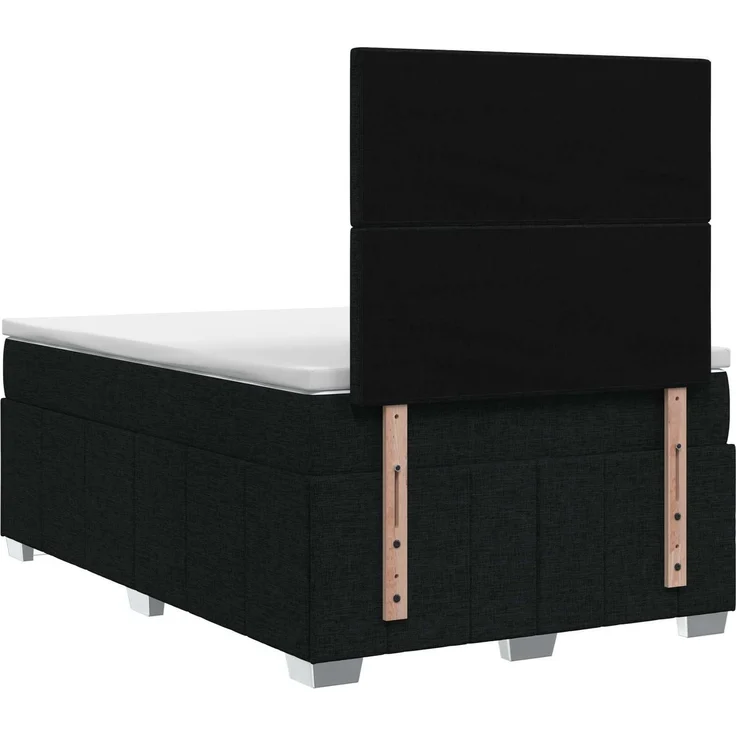 vidaXL Boxspringbett mit Matratze Schwarz 120 x 190 cm Stoff 3454094 – Bild 8
