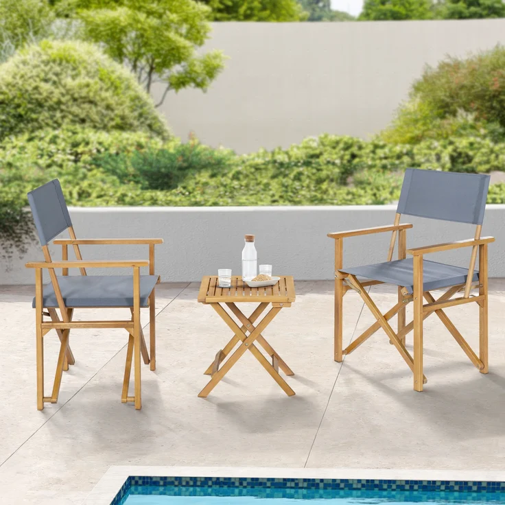 Bistroset Capistrello 3-tlg. Grau [casa. pro] – Bild 1