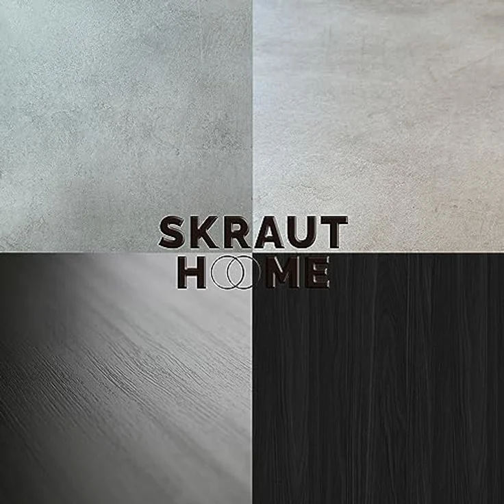 Skraut Home | Sideboard, Highboard | Kommode, Komodenschrank | 200x87x35cm | 4 Türen | Industriedesign | Moderner Stil | Zement – Bild 9