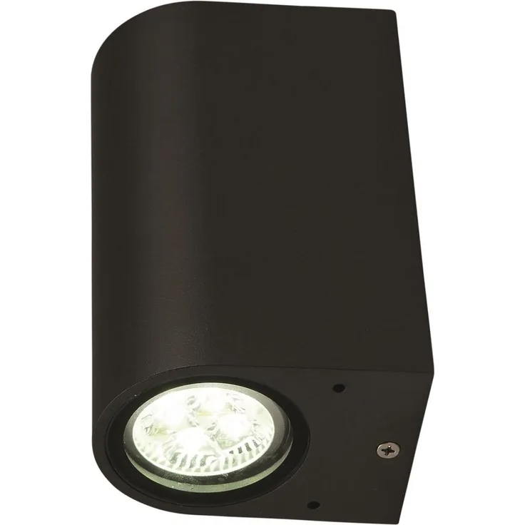 Heitronic 35376 LED Wandleuchte Ambos rund 2-flammig anthrazit GU10