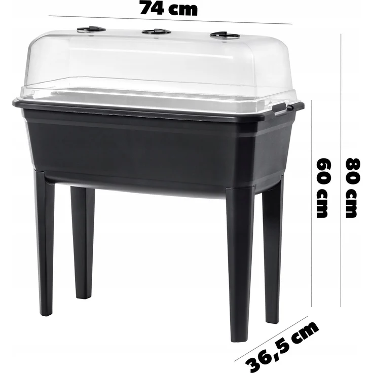 KADAX großes Mini-Gewächshaus, Mini-Gewächshaus, Heimgewächshaus, Setzlinge, 75 cm, 42 l – Bild 2