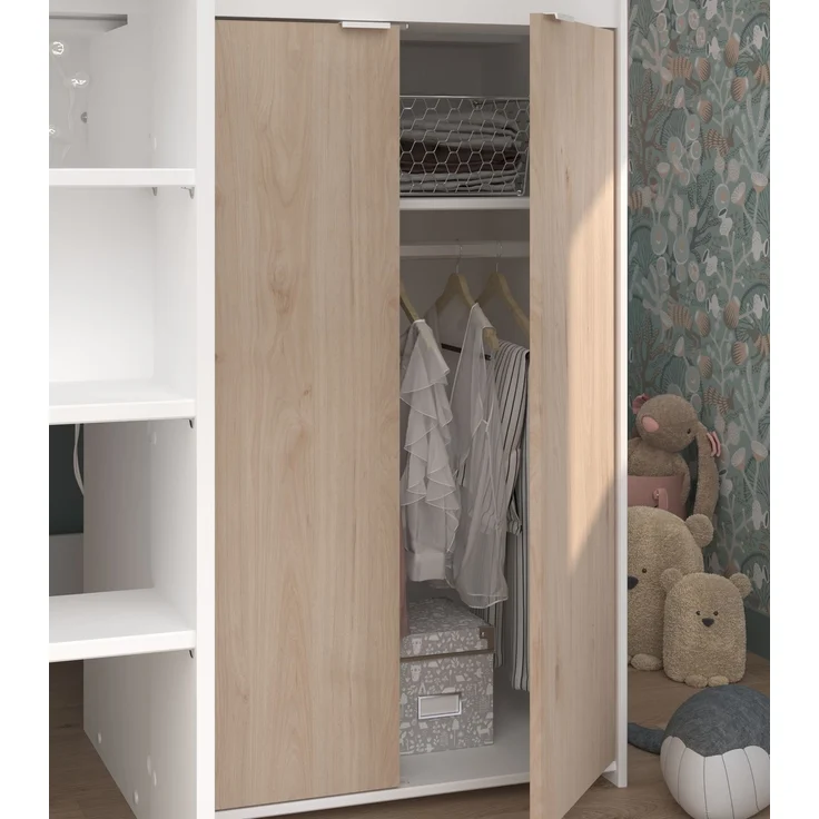 Parisot Hochbett Tom mit Schreibtisch, Schubkästen & Schrank – Bild 6