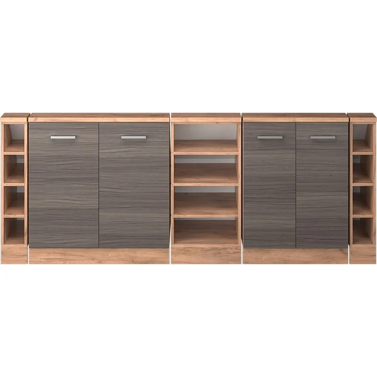 Küchenschrank für Dachschrägen R-Line Edelgrau 210 cm 5er Set Vicco – Bild 4
