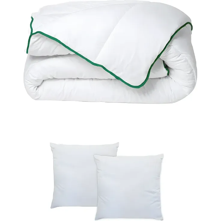 DREAMEA - AZYLIA II Bettdecke Stoff GrünWeiß - B 220 cm60 cm x H 240 cm15 cm x L 240 cm60 cm – Bild 3