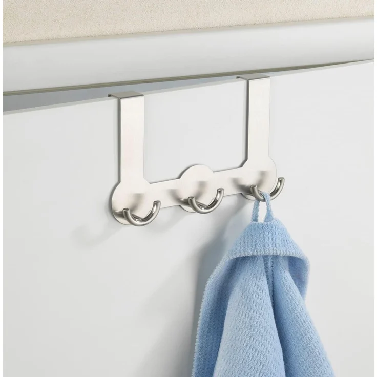 WENKO Türhaken Modell Rondo, Türen, Türgarderobe, Hakenleiste mit 3 Haken, für einen Türfalz von 2 cm – Bild 6