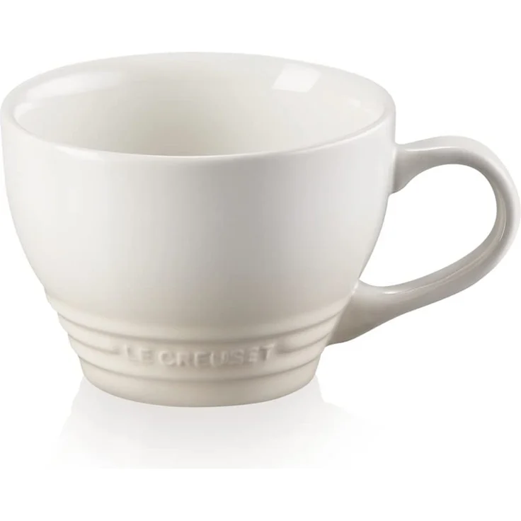 Le Creuset Große Cappuccino Tasse aus Steinzeug, 400 ml, Meringue, 70304407160002