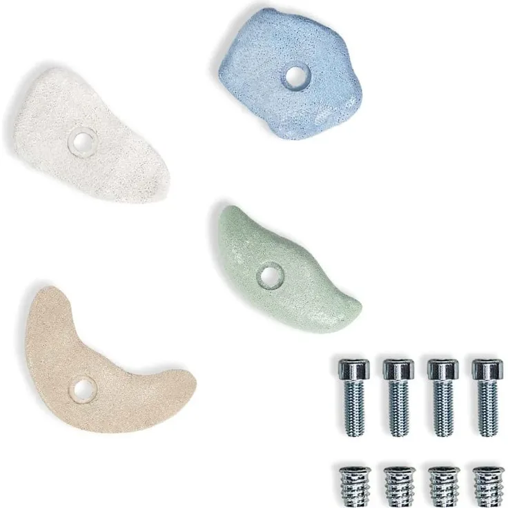MAMOI® Klettergriffe | Klettergriff Set | Klettersteine für Kletterwand | Klettergriffe für Kinder | Griffe Boulderwand | Inklusive Befestigungsmaterial | Made in EU