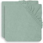 Jollein 2550-503-00095 Wickelunterlage Frottee 50x70 cm Aschgrün (2er Pack), grün, 318 g