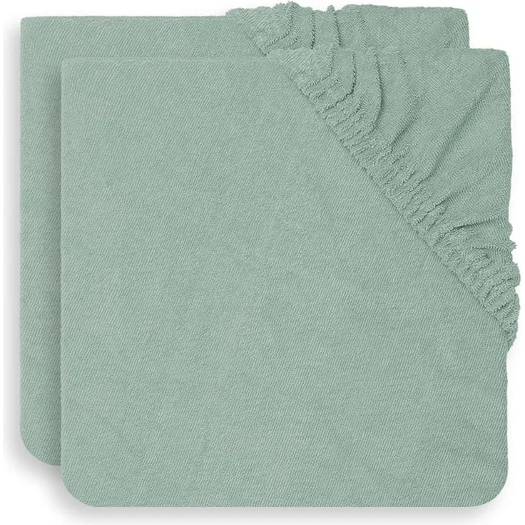 Jollein 2550-503-00095 Wickelunterlage Frottee 50x70 cm Aschgrün (2er Pack), grün, 318 g