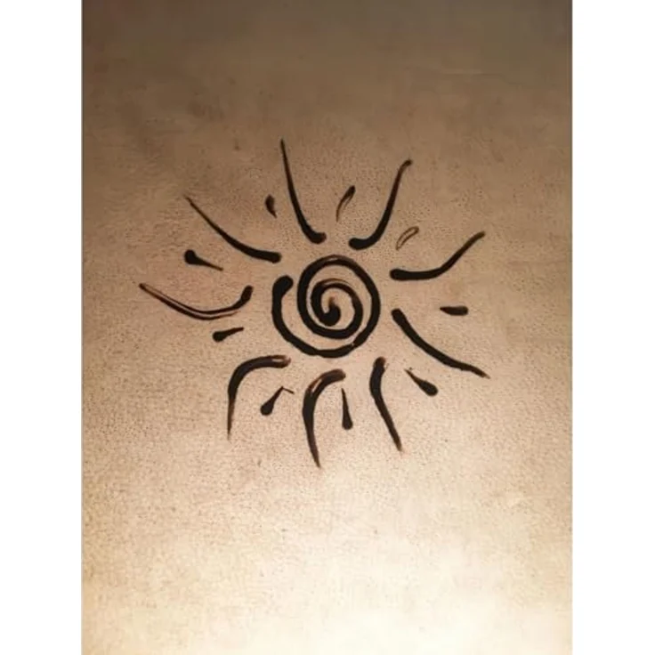 Marrakesch Orient & Mediterran Interior Pendelleuchte Hängeleuchte Demren Natur 45cm aus Leder, Pendellampe Handgefertigt, Handarbeit – Bild 7