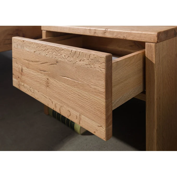Nachttisch Zerreiche 50x35x40 natur geölt JANGALI #729 – Bild 6