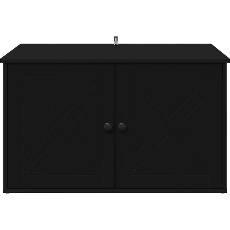 vidaXL Katzenhaus Schwarz 85 x 55 x 50,5 cm Holzwerkstoff 8000726 – Bild 7