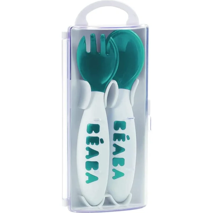 Beaba Ergonomisches Besteck Blau Blau – Bild 2