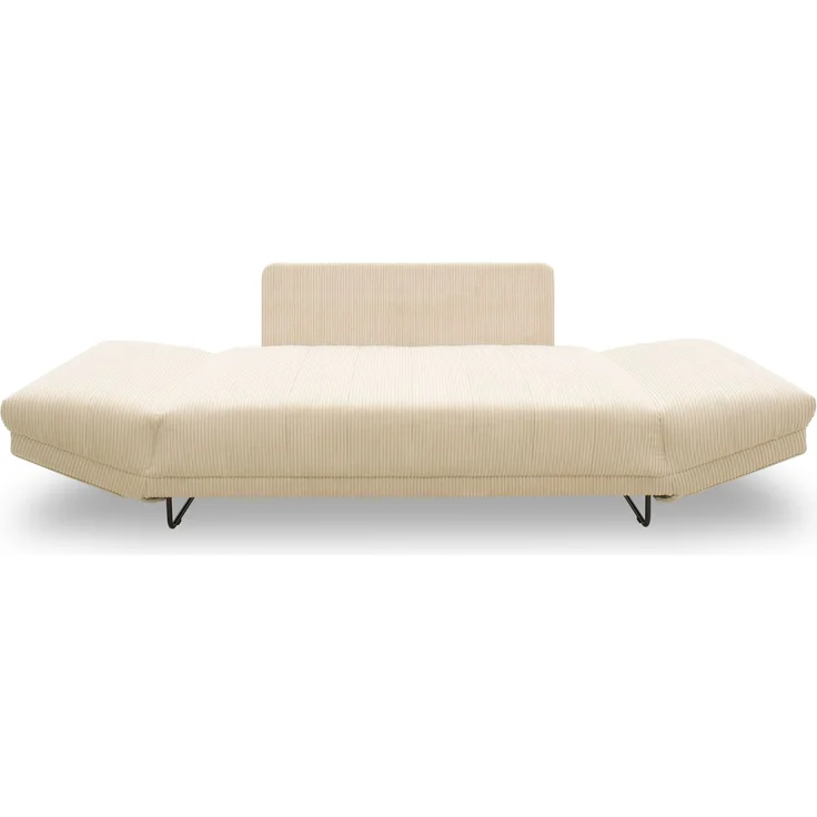 DOMO. collection Sofa 700 001, 2-Sitzer mit Federkernpolsterung und Schlaffunktion, verstellbare Armlehnen, 2er Couch, Polstergarnitur, 210 x 97 x 95 cm (BxTxH), creme – Bild 8