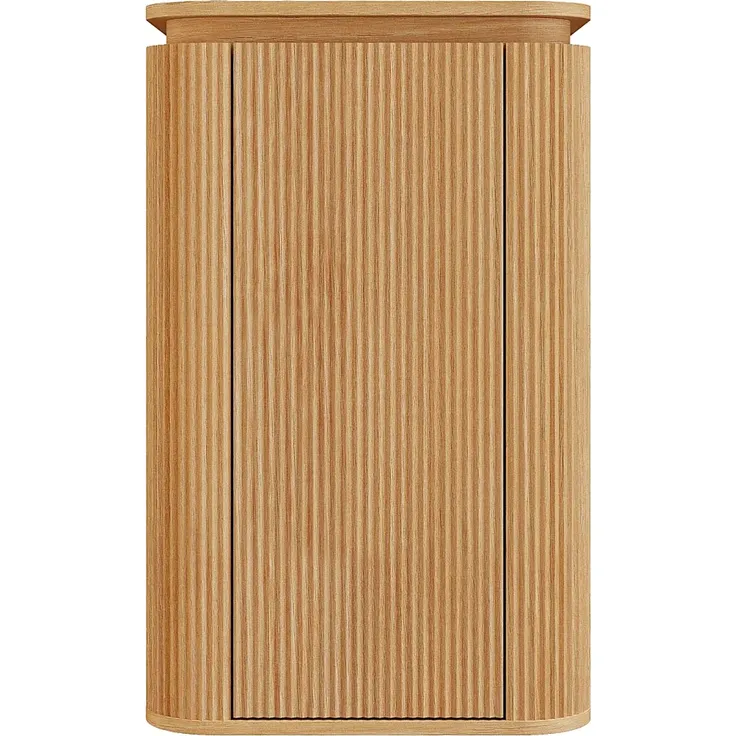 Vente-unique - LILIKO Badezimmersäule und -regal Holz, Platte Beige - B 35 cm x H 80 cm x L 50 cm – Bild 2