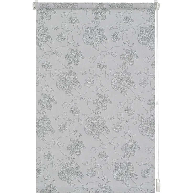 Gardinia EasyFix Rollo bestickt silber 75 x 150 cm