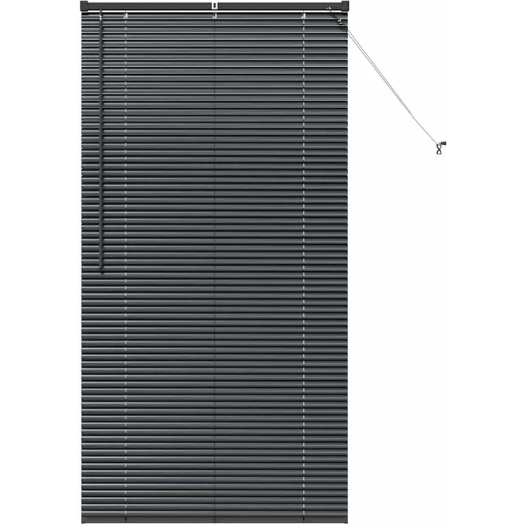 vidaXL Venezianische Jalousie Schwarz 175 x 85 cm 25 mm Aluminium 42006144 – Bild 2