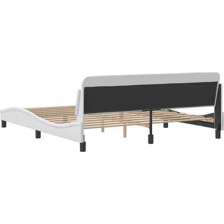 vidaXL Bettgestell "Dover" Weiß 183x213 cm Kunstleder 373309 – Bild 6