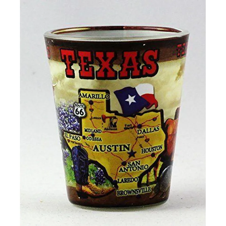 Texas State Collage Shot Glas RTP