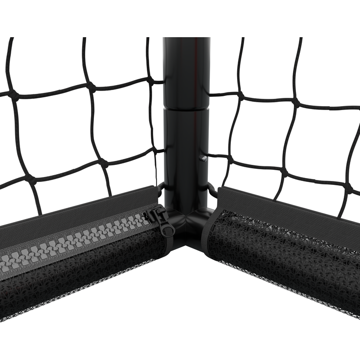 Hudora 'Pro Tect 240 Advanced' Fußballtor, Stahlrohrrahmen mit EPE-Schaumstoff ummantelt, Schwarz / Rot, 240x160 cm – Bild 5