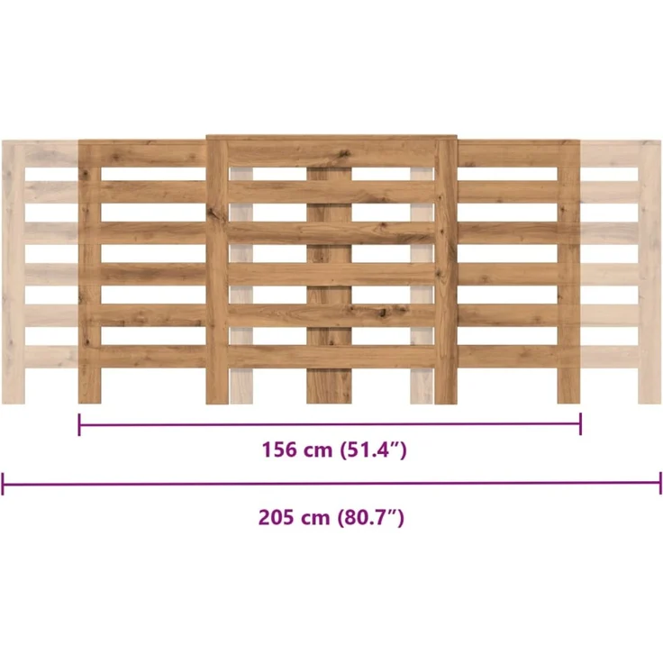 vidaXL Heizkörperverkleidung Artisan-Eiche 205x21,5x83,5 cm 852725 – Bild 10