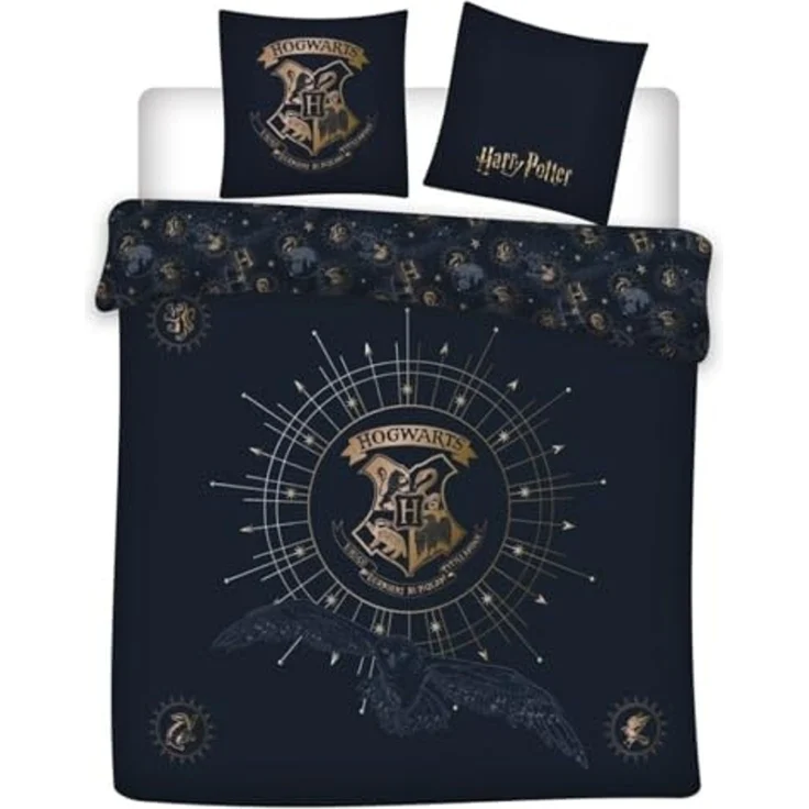Harry Potter Bettwäsche 240x220 cm + 2 Kissenbezüge 65x65 cm Doppelbett – Bild 1