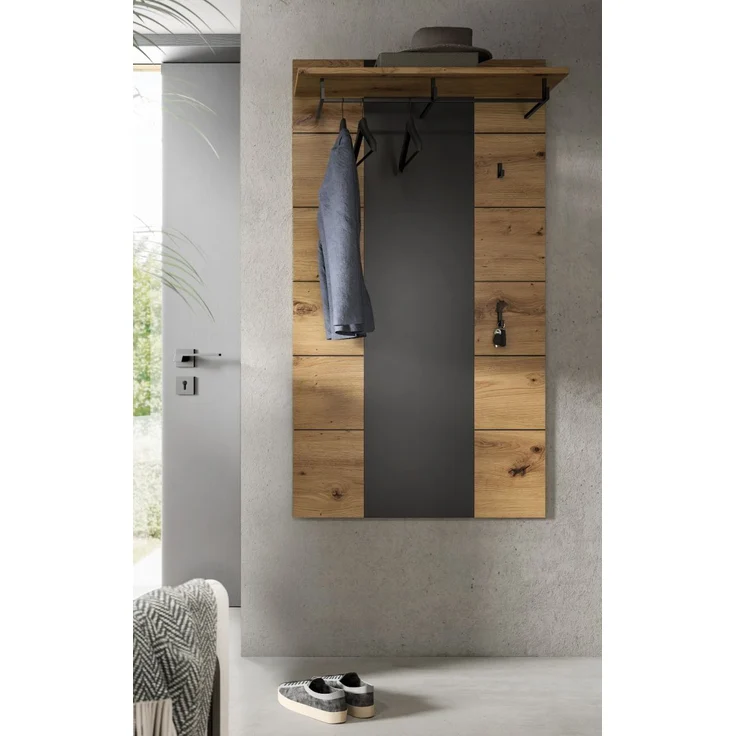 Garderobenpaneel Cooper in Eiche und grau 80 x 141 cm – Bild 4