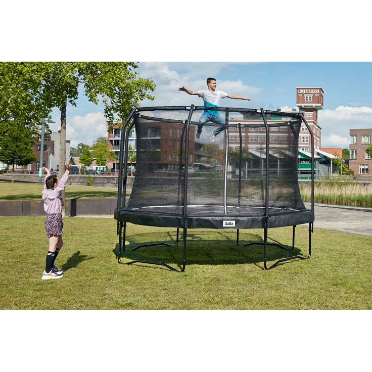 Salta 'Premium Black Edition' Trampolin inkl. Sicherheitsnetz, rund, Stahl schwarz, Ø251 cm – Bild 6