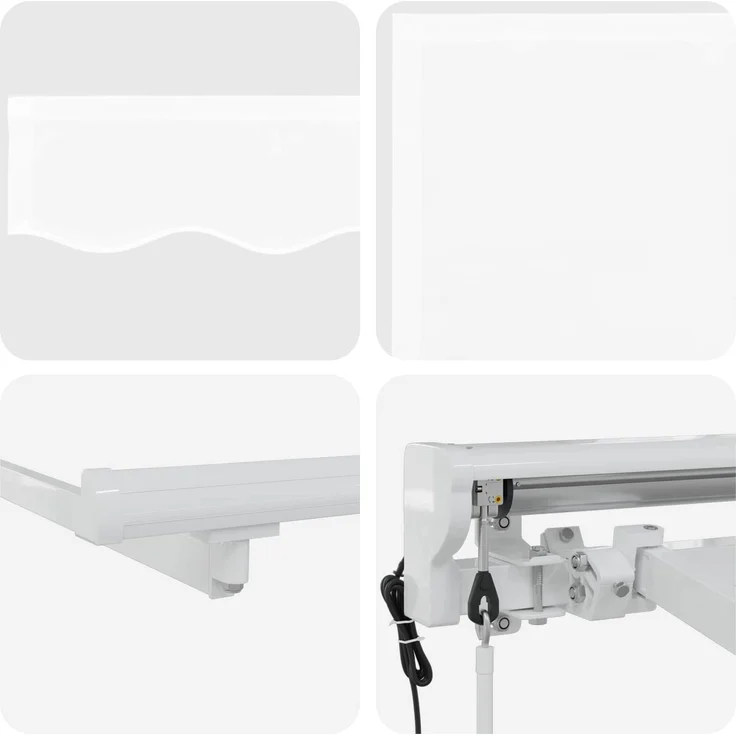 vidaXL Elektrische ausziehbare Markise Weiß 3,5x2,5 m 3420985 – Bild 5