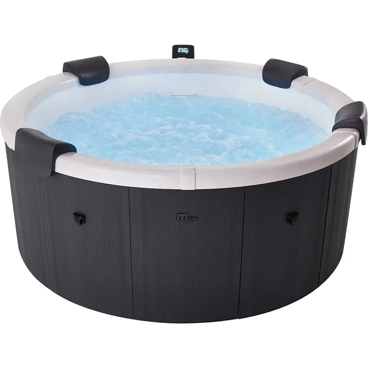 Mspa - LAPEKA Whirlpool Plastik Grau - B 160 cm x H 70 cm x L 182 cm