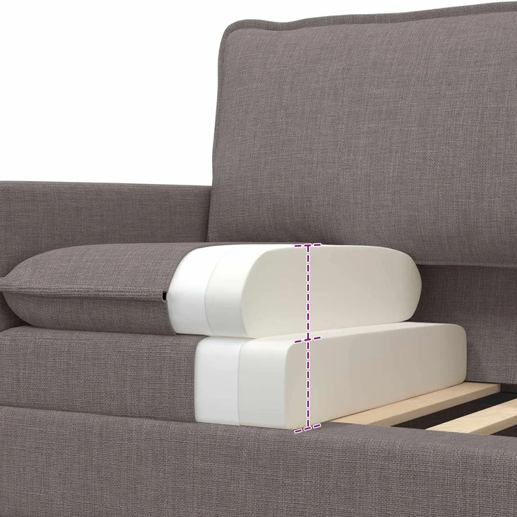 vidaXL Sofa Set 2 stk. Taupe Stoff 3417022 – Bild 6