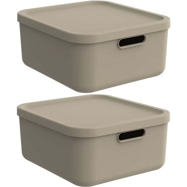 ROTHO Aufbewahrungsbox Albula Light 2er-Set Aufbewahrungskiste 20l (Aufbewahrungsboxenset, 2er-Set) – Bild 4